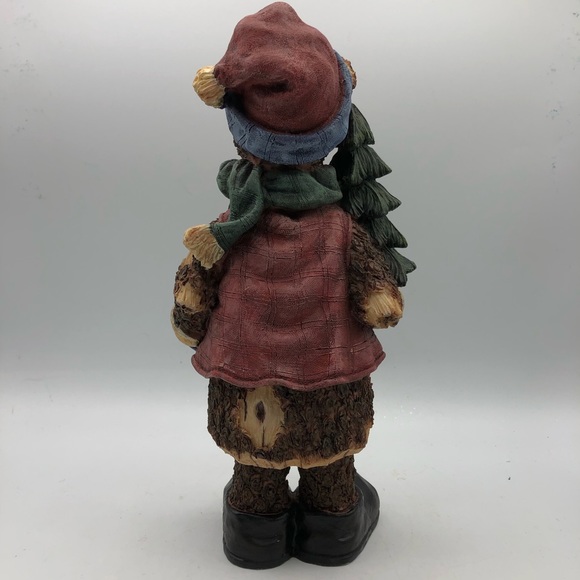 Bear figurine. Resin. Bear Holding Tree and Star. - Picture 2 of 9